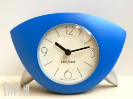 Sea Bee - Timestone retroklok blauw met zilver