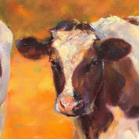 Drie kalveren in de ochtend- Geke Steenmetz - Afbeelding 2