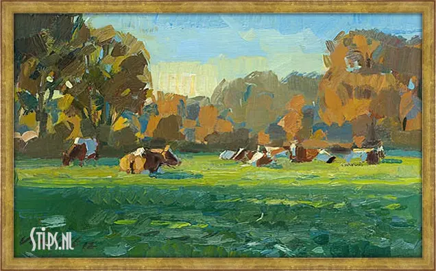 Koeien in najaarslicht - Hans Versfelt - Afbeelding 4