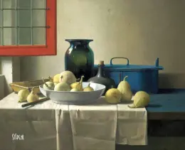 Stilleven met open raam, Rembrandts atelier - Henk Helmantel