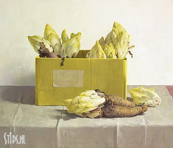 Witlof in gele doos - Henk Helmantel - giclee