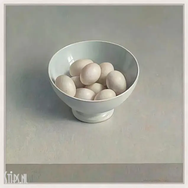 Witte porseleinen kom met eieren - Henk Helmantel - Afbeelding 5