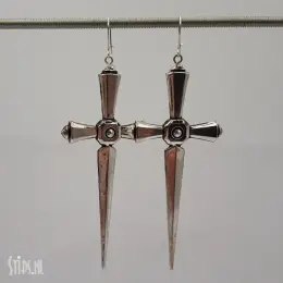 Oorbellen - Gotisch kruis