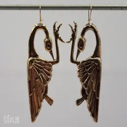 Oorbellen - Gotische vogel met klauwen