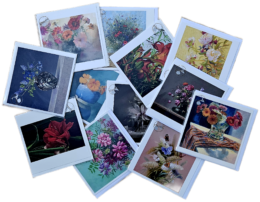 Kunstkaarten bloemen assorti