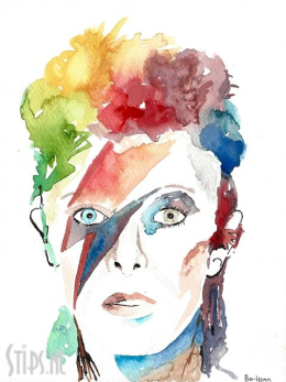 David Bowie aquarel - Bo-Lynn