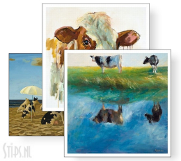 Kunstkaarten Koeien