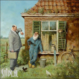 Rijke mensen - kunstkaart Marius van Dokkum
