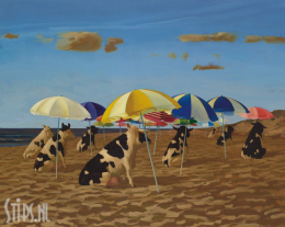 Koeien op het Strand - Bas Sebus