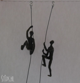 Setje van 2 klimmende mannetjes