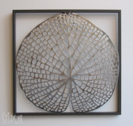 Metalen wanddecoratie Lotusblad
