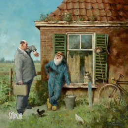 Rijke mensen - Marius van Dokkum - canvas giclee