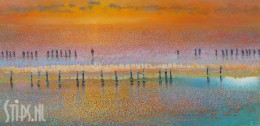 Sunset on water - Ton Dubbeldam