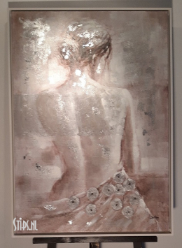 Young lady in white and silver