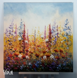 Veldbloemen 100 x 100 - Jochem de Graaf