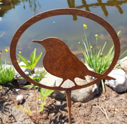 Vogel in ring 22 cm geroest