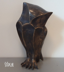 Grote Wijze Uil in brons