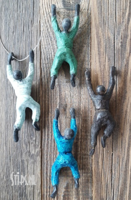 Klimmers in echt brons