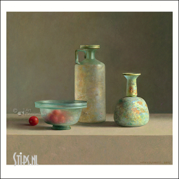 Romeins glas met tomaatjes