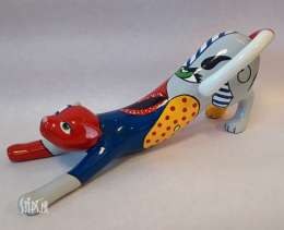 Stretching cat Kiss - Art24 Design Group