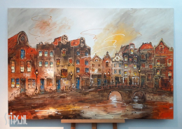 Grachtenpandjes - 150 x 100 - Caspar van Houten