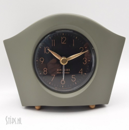 Pittura - Grijs pendule wekkerklokje - zwarte wijzerplaat - Timestone