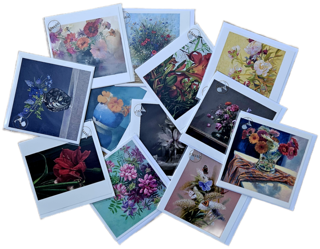Kunstkaarten bloemen assorti