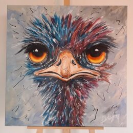 Blauwe Struisvogel - Barbara de Jong